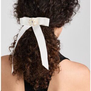 Lelet NY Freshwater Pearl & Crystal Bow Barrette